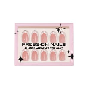 Esmalte de <span class=keywords><strong>Uñas</strong></span> en Polvo Brillante Estilo Francés, Elegante y Brillante, <span class=keywords><strong>Uñas</strong></span> Postizas Cortas de Almendra, <span class=keywords><strong>Bonitas</strong></span> <span class=keywords><strong>Uñas</strong></span> Acrílicas, 30 Piezas de <span class=keywords><strong>Uñas</strong></span> Postizas a Presión - Product Image 5