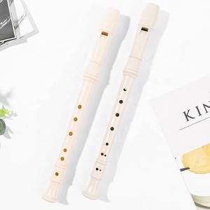 Gran oferta, grabadora de <span class=keywords><strong>flauta</strong></span> ABS de 6/8 agujeros para niños y estudiantes, armónica para principiantes con varilla de limpieza, bolsa Beige - Product Image 2