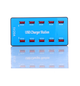 Cargador USB de Pared con 10 Puertos, 100W, 5V, <span class=keywords><strong>20A</strong></span>, con Certificación CE, FCC y RoHS, Estación de Carga Rápida para Teléfonos, <span class=keywords><strong>Galaxy</strong></span> S8, S9, Tabletas y Más - Product Image 2