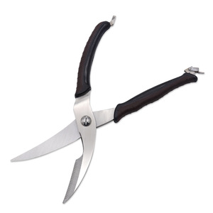 Kitchen Scissors Stainless Steel Dark Brown Straight Head For Home Use Multi Purpose Meat Cutting Tool - Product Image 2