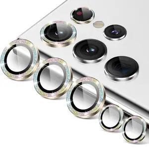 三星S22 ultra新型金属相机镜头保护器9h钢化玻璃相机盖屏幕保护器