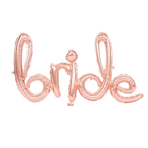 Ensemble de ballons lettres BRIDE TO BE en or rose siamois, décoration pour enterrement de vie de jeune fille - Product Image 1