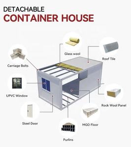 Carter ayrılabilir düz paketi modüler prefabrik sandviç Panel konteyner ev özelleştirilebilir hızlı montaj 20ft/40ft nefes Modern - Product Image 5