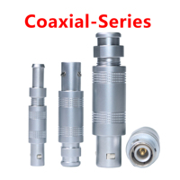 Conector Coaxial BEXKOM >5000 Ciclos de Acoplamiento, Tipo Push-Pull con Bloqueo, Chapado en Oro, IP50 Impermeable (-55~200C), Conector Circular Bajo