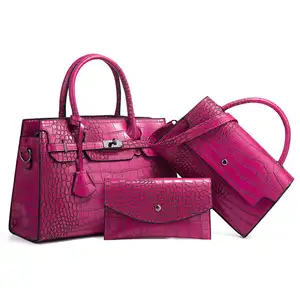 Crocodile Fashion Embossed Leather Women's Tote Handbag Pu Ladies Handbags Fashion Bags Single Square Wholesale Designer Luxury