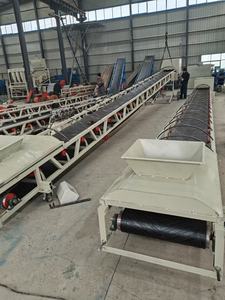 Cevher çakıl için hazne ile elektrik 500mm genişlik siyah düz kauçuk sabit bant konveyör makinesi - Product Image 5