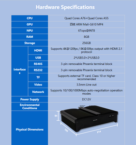 Thời gian thực nhận dạng khuôn mặt người đếm RK3588-Based cạnh máy tính hộp cho giao thông công cộng thông minh phân tích điều khiển từ xa - Product Image 6