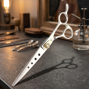Ciseaux de coiffure professionnels FMZ-32 de 6,0 pouces, design élégant, pour coupe droite et effilage, ultra-affûtés – Offre Spéciale - Product Image 3