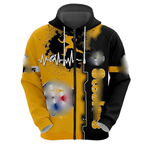 موضة جديدة سترة رجالية بغطاء للرأس بسحاب تصميم شعار مخصص قميص بغطاء للرأس لكرة القدم الأمريكية سترة بغطاء للرأس 49 saint Miami بسحاب - Product Image 4