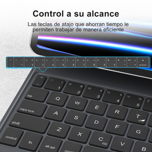 คีย์บอร์ดแม่เหล็กสำหรับ <span class=keywords><strong>iPad</strong></span> รุ่น Air 4/5th 10.9นิ้วพร้อมแทร็คแพดแบบมัลติทัชหน้า<span class=keywords><strong>จอ</strong></span>แสดงสถานะ-แป้นพิมพ์เค้าโครงภาษาสเปน - Product Image 5