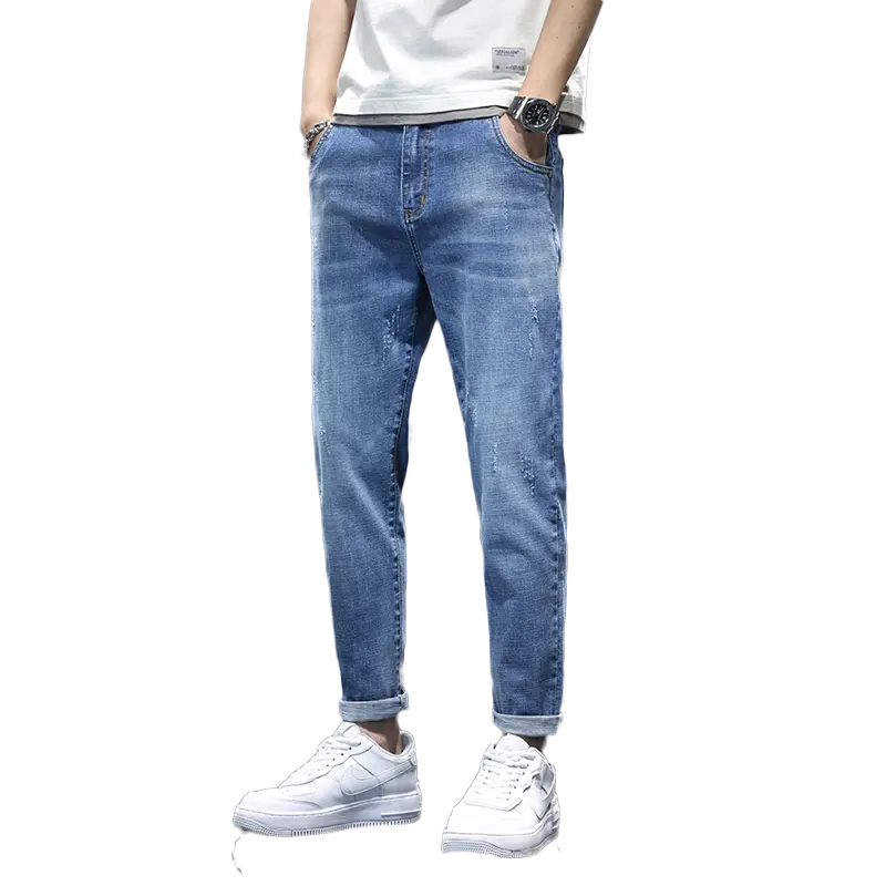customized high quality Designer men's Jeans Fashion Hip Hop Denim Jeans Pencil Pants Jeans tapered trouser