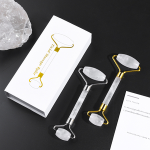 Großhandel natürliche klare Kristall walze Anti-Aging-Hautpflege Beauty <span class=keywords><strong>Roller</strong></span> Entfernen Sie Falten Rock Quartz Jade <span class=keywords><strong>Roller</strong></span> - Product Image 6