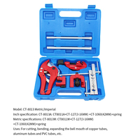 Ensemble d'expansion et de coupe de 9 pièces extenseur de tuyau adapté aux outils de réparation de climatisation de voiture outils de réparation de climatisation