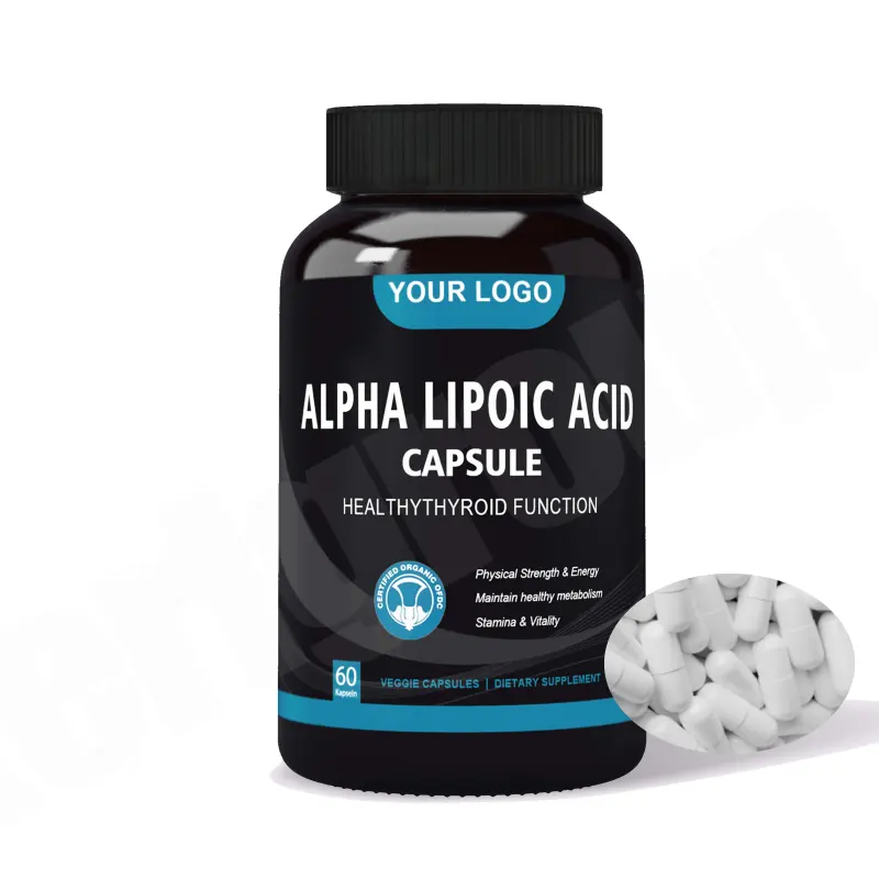 Cápsulas alfa do ácido lipóico 600mg do ácido lipóico da perda de peso do suplemento alimentar