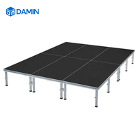 Plate-forme de scène d'événement en aluminium à configuration rapide de 60*80cm pour un système de treillis à hauteur réglable de 80 à 100cm