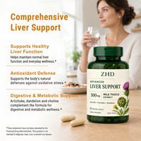 Soutien hépatique au Chardon-Marie |   500mg Silymarine NAC 300mg Artichaut Pissenlit Choline |   Vegan 60 Capsules |   Formule personnalisée OEM ODM