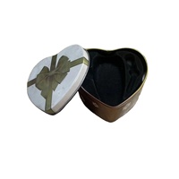 Mini boîte en métal en forme de cœur pour cadeaux, bonbons, chocolats, bougies, café ou thé