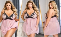 Vente en gros d'usine chinoise en stock lingerie florale nuisettes sexy transparentes sexy grande taille pour femmes