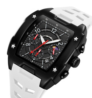 SKMEI 9345 Montre-Bracelet Homme à Quartz, Étanche et Tendance, avec Petite Troisième Aiguille
