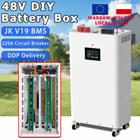 Stock UE 16s 48V 51.2V 280AH Boîte de bricolage Tous les accessoires Vide JK V19 BMS Lifepo4 Boîtier de batterie Installation facile pour l'énergie solaire
