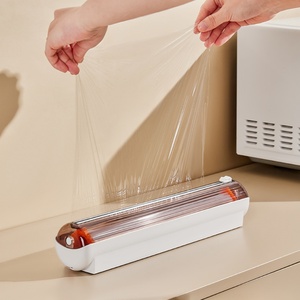Distributeur de film alimentaire adhésif mural pour réfrigérateur de cuisine avec coupe-couteau à ventouse - Product Image 3