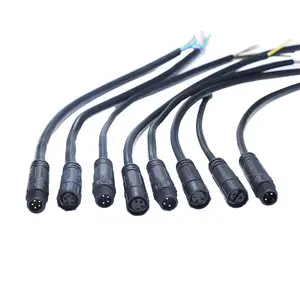 Fabrika doğrudan satış su geçirmez tel kablo 3 4 5 6 7 8 pin m12 konektörü led ışık şerit konnektörleri