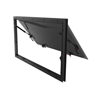 Fenêtre RV à 90 degrés avec cadre carré encastré, design en aluminium étanche pour camping-cars de style Airstream