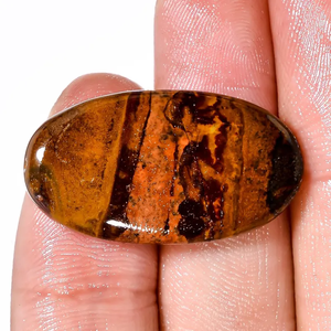 Paire de cabochons en jaspe australien, taille ovale unique, poli, cristal naturel de qualité supérieure, pierre précieuse en vrac pour bagues et pendentifs - Product Image 1