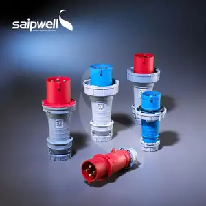 SAIPWELL تصميم جديد CEE/IEC معيار IP67 للماء 10A 16A 32A 48A 64A المكونات الصناعية ومقبس