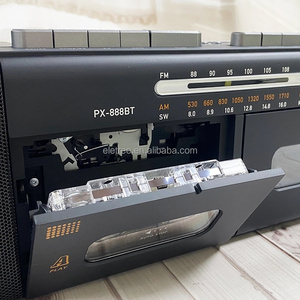 ELETREE Radio Retro de Doble Cubierta con Reproductor de Casetes, Sistema de Música Dual AM/FM/SW, Grabadora y Reproductor de Casetes Doble - Product Image 3