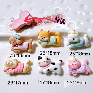 Statuette in Resina Ecologica Fatte a Mano di Animali Kawaii, Gatti e Cani in Corsa, Ciondoli Sottili per Fai da <span class=keywords><strong>Te</strong></span>, Fibbie per Scarpe, Tazze d'Acqua, Accessori per Capelli - Product Image 3