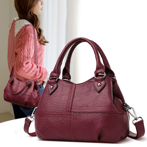 Bolso de mano de cuero sintético para mujer, de lujo, con asa superior, bandolera, de moda, para hombro - Product Image 1