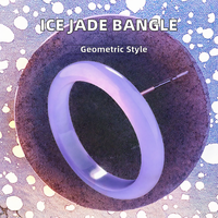 Vente en gros de bijoux en jade de quartzite de glace naturelle vert et violet Bracelet de jade véritable Bracelet à la mode fabriqué à la main