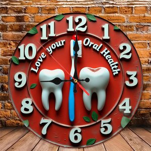 Round Wooden Wall <b>Clock</b> 25cm Silent Non Ticking Living Room Home Decoration Essential Round Wall Hanging <b>Clock</b> - Product Image 5