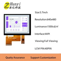 Affichage à barre de 5.7 pouces 640X480Module LCD TFT IPS complet Interface SPI + RGB MIPI DSI avec panneau LCD à écran tactile résistif