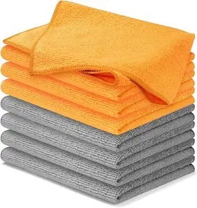 Custom Print Microfiber Cleaning Cloths Car Microfiber Duster Car Care Wiping Multi Color Small 30x30 Rags