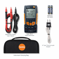 Multimeter Digital TRMS Profesional 600V AC/DC Penguji Tegangan dengan Pengukuran Suhu Tipe K untuk Inspeksi Listrik