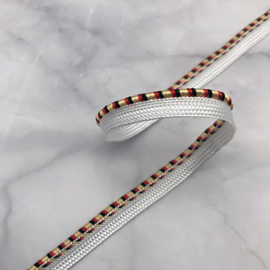 Corda da 8mm <span class=keywords><strong>a</strong></span> <span class=keywords><strong>righe</strong></span> fantasia misto 100% poliestere per borse abbigliamento scarpe tessuti per la casa - Product Image 3