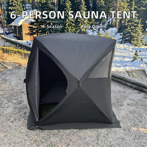 <span class=keywords><strong>Tente</strong></span> de sauna portable d'extérieur Warmfire, une chambre, en tissu Oxford imperméable, triple couche, pour 6 personnes, toutes saisons, camping, chasse, glace - Product Image 3