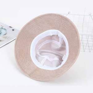 Sombreros de Pescador de Ala Ancha con Parte Superior Plana, Protección Solar, Color Sólido, para Hombre y Mujer, con Logotipo Bordado Personalizado, de Pana - Product Image 3