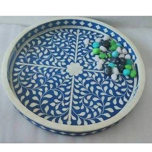 Bandeja de Servir con Incrustaciones de Hueso de Primera Calidad para Mesa de Comedor, Ideal para Aperitivos, Dulces y Frutos Secos, Disponible para la Venta - Product Image 3