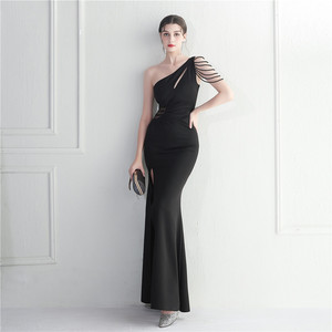 Abito <span class=keywords><strong>da</strong></span> sera con borchie di strass con perline a lungo aderenza Sexy Design <span class=keywords><strong>XL</strong></span> <span class=keywords><strong>cerimonia</strong></span> formale <span class=keywords><strong>abiti</strong></span> <span class=keywords><strong>da</strong></span> sera <span class=keywords><strong>da</strong></span> donna in Chiffon - Product Image 5