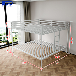 Металлическая двухъярусная кровать повышенной прочности размера Cali King для элитных общежитий и проживания на объектах - Product Image 2