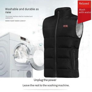 Gilet chauffant unisexe à neuf zones, recharge USB universelle, double commande, 9 pièces chauffantes, veste thermique en fibre composite, équipement d'hiver - Product Image 3