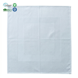 Servilletas de Algodón Jacquard Blancas Estándar para Hotel, 20x20 Pulgadas, 100% Algodón, Borde Cosido con Aguja Simple, para Uso en Catering Premium - Product Image 1