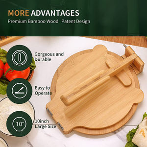 Prensa Giratoria de Bambú para Tortillera Mexicana Casera, Roti, Chapati, <span class=keywords><strong>Taco</strong></span>, Pataconera, Burritos y Masa - Product Image 4