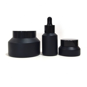 New Design Skincare Packaging <b>Empty</b> Slant Glass Cream Jar Cosmetic Dropper <b>Bottle</b> Serum Pump Dispenser Screen Printing Custom - Product Image 2