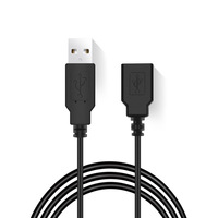 Cable de Extensión USB Macho a Hembra para Carga y Datos, Cable de Extensión de Alimentación con Conductor de Cobre USB 2.0 para Ratón y Teclado