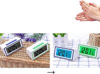 Kleine digitale Sublimation Azan Reise tisch Wecker mit Sprach steuerung Hintergrund beleuchtung Timer Temperatur