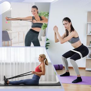 24Pcs Home Pilates Essentials <b>Kit</b> for Women Pilates Equipment Ring and Ball Set with Stretching Strap Water Bottle, <b>Magic</b> Circle - Product Image 5